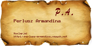 Perlusz Armandina névjegykártya